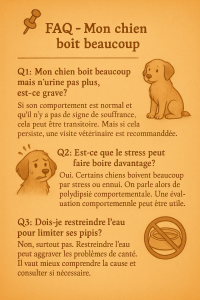 FAQ liste de question soif chien